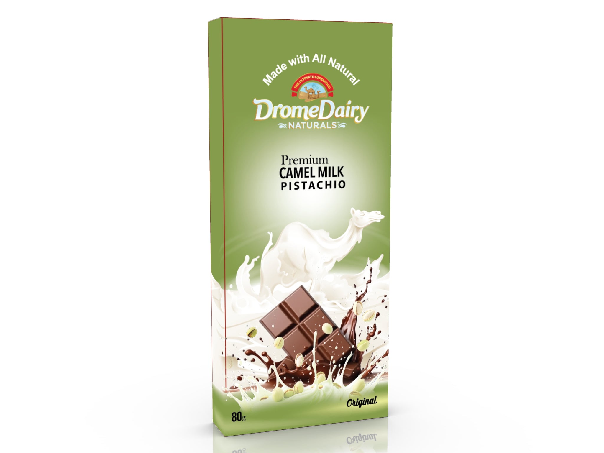 DromeDairy Naturals Premium Camel Milk Chocolate - Pistachio